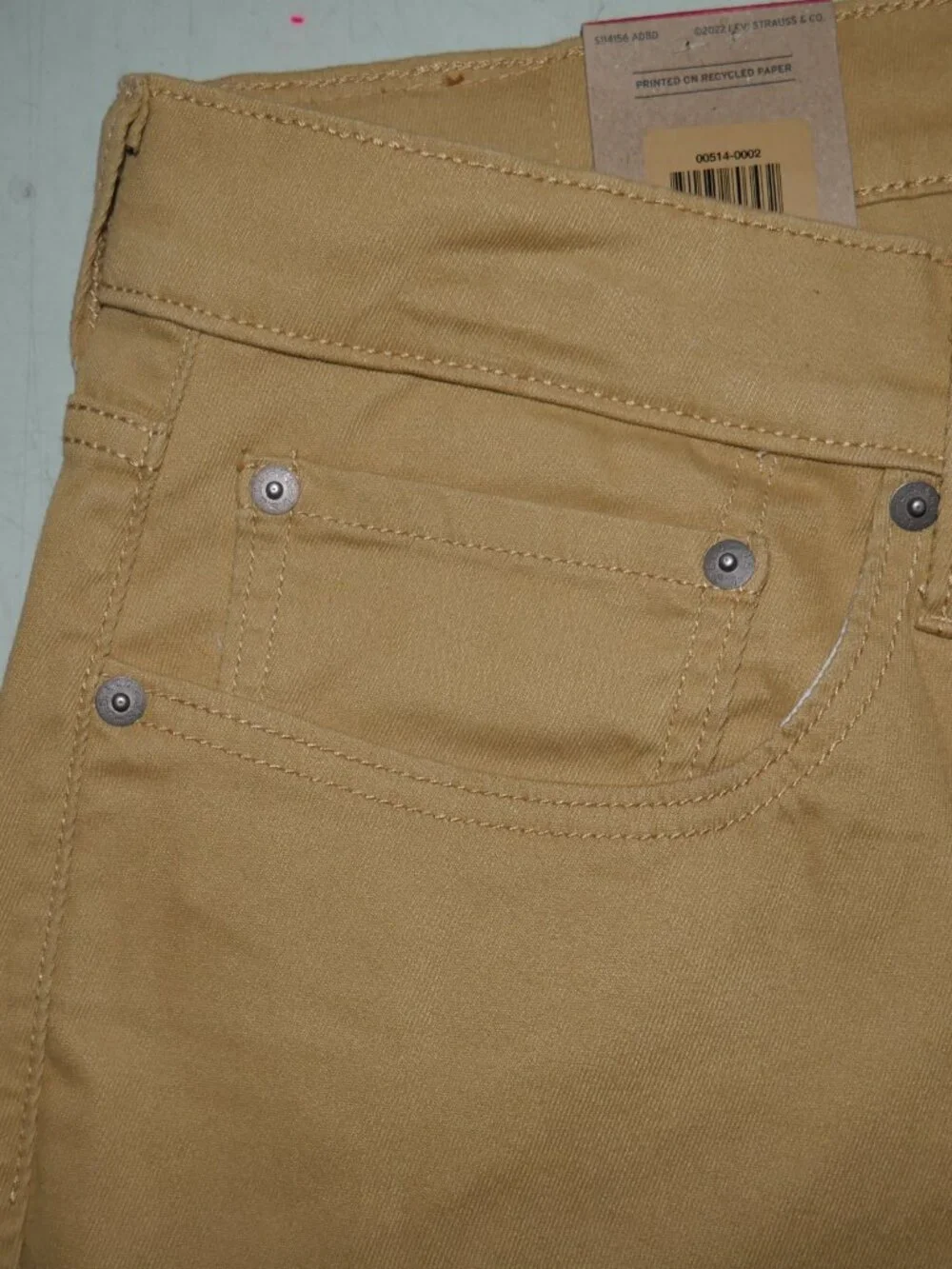 Levi's 514 Mens Twill Jean Pants Size 34x30 Stretch Caraway Cruz Twill Brown NWT